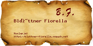 Blüttner Fiorella névjegykártya